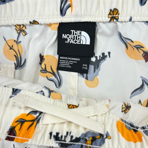 The North Face Class V Shorts Mens 2XL Vtg White Valley Sun Print Swim Pull On - Picture 2 of 13